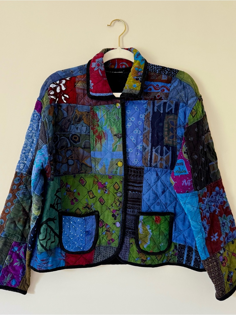 Vintage Handmade Disney Reversible Quilted Patchwork Button Up Jacket – S / M